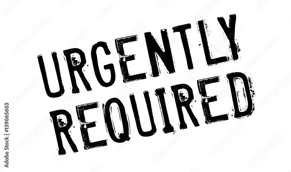 Urgently Required rubber stamp. Grunge design with dust scratches. Effects can be easily removed for a clean, crisp look. Color is easily changed. Urgently Required rubber stamp. Grunge design with dust scratches. Effects can be easily removed for a clean, crisp look. Color is easily changed.