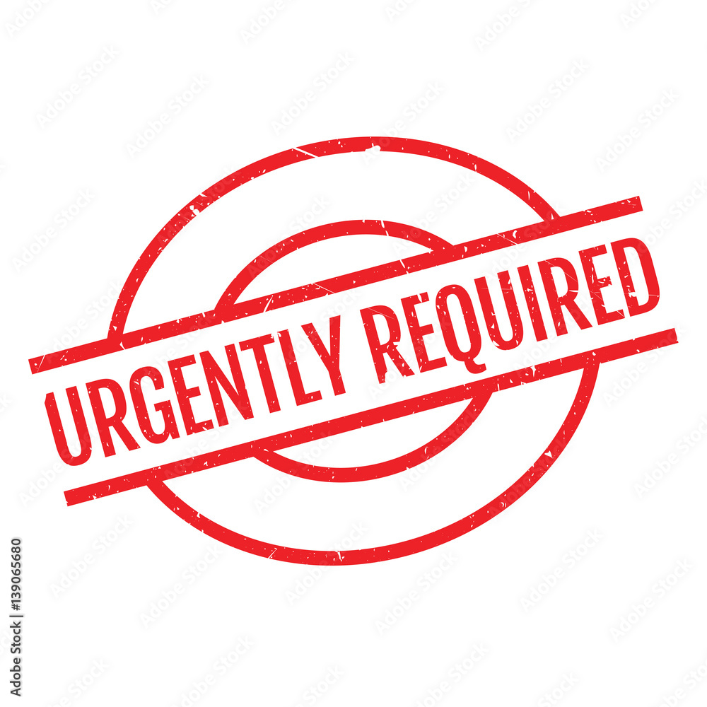 Urgently Required rubber stamp. Grunge design with dust scratches. Effects can be easily removed for a clean, crisp look. Color is easily changed. Urgently Required rubber stamp. Grunge design with dust scratches. Effects can be easily removed for a clean, crisp look. Color is easily changed.