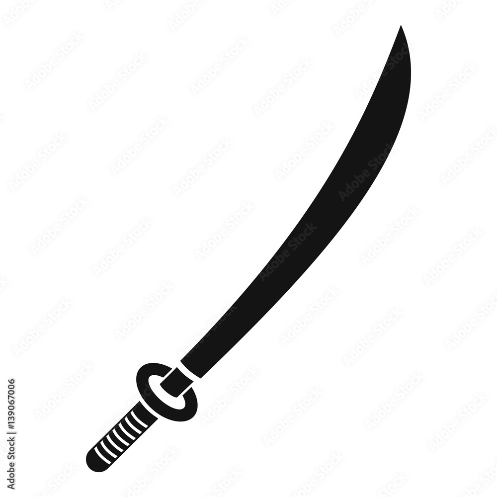 Katana icon, simple style Katana icon, simple style