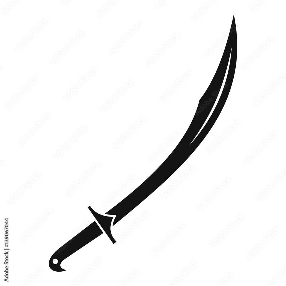 Cutlass icon, simple style Stock Vector | Adobe Stock