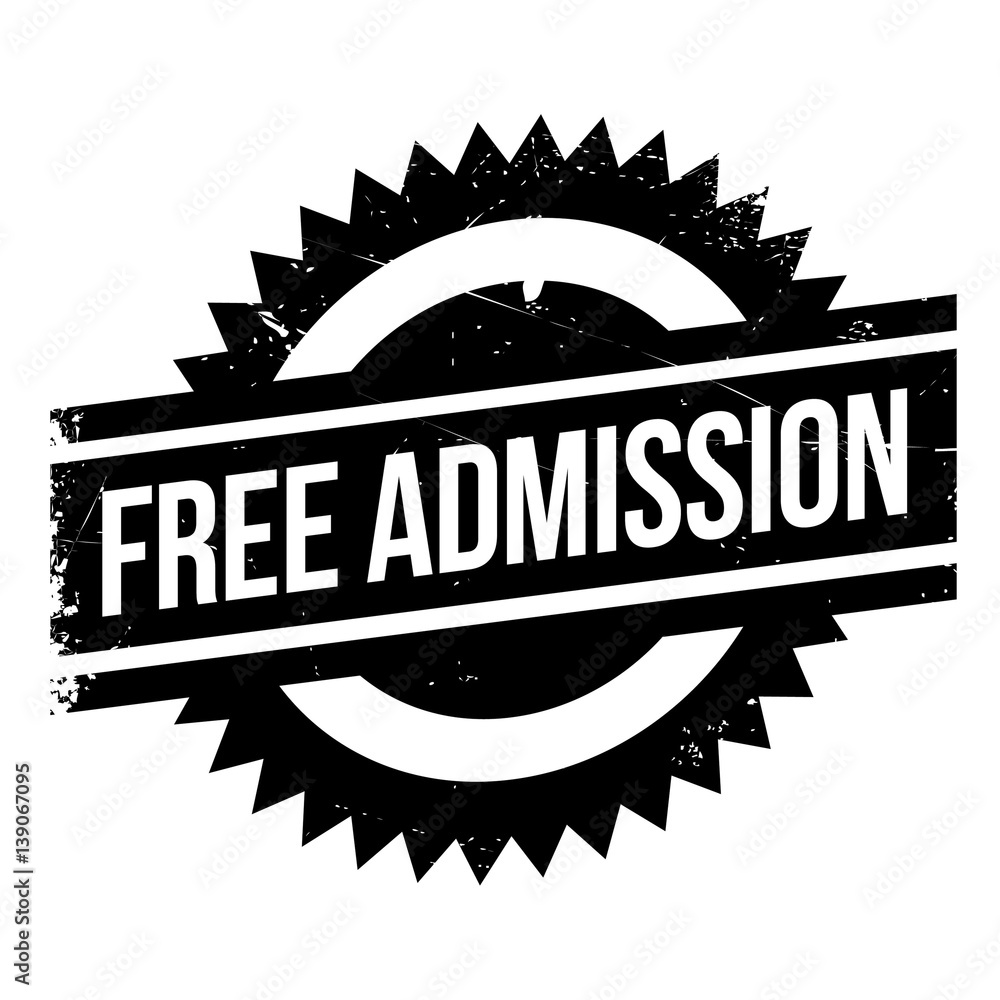 Free Admission rubber stamp. Grunge design with dust scratches. Effects can be easily removed for a clean, crisp look. Color is easily changed. Free Admission rubber stamp. Grunge design with dust scratches. Effects can be easily removed for a clean, crisp look. Color is easily changed.