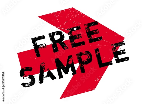 Free Sample rubber stamp. Grunge design with dust scratches. Effects can be easily removed for a clean, crisp look. Color is easily changed.