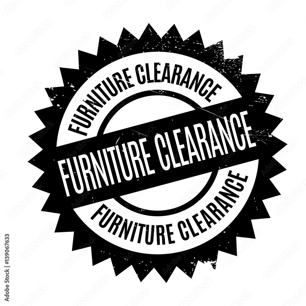 Furniture Clearance rubber stamp. Grunge design with dust scratches. Effects can be easily removed for a clean, crisp look. Color is easily changed. Furniture Clearance rubber stamp. Grunge design with dust scratches. Effects can be easily removed for a clean, crisp look. Color is easily changed.