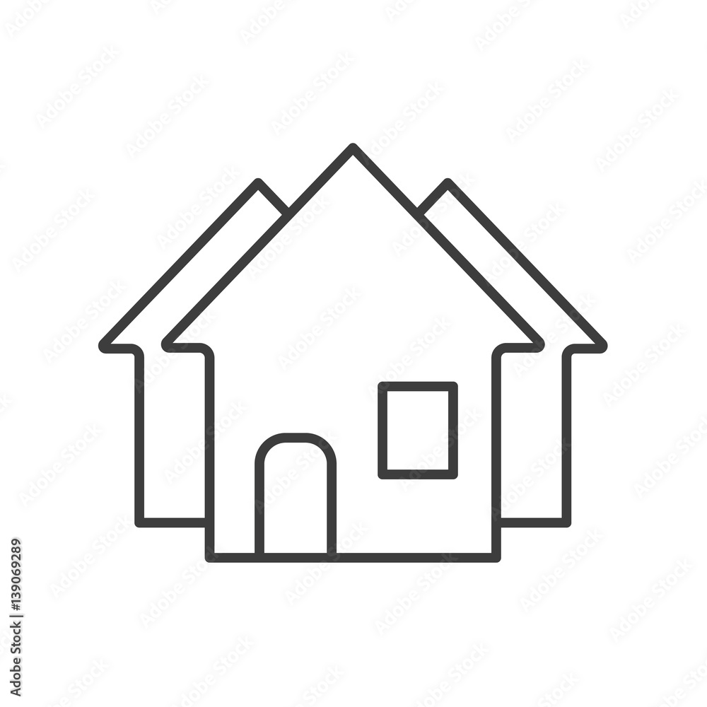 Real estate market linear icon Real estate market linear icon