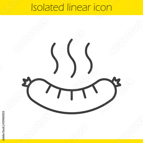 Hot sausage linear icon