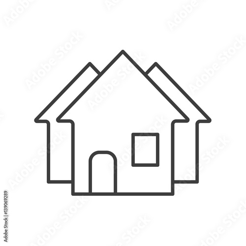 Real estate market linear icon