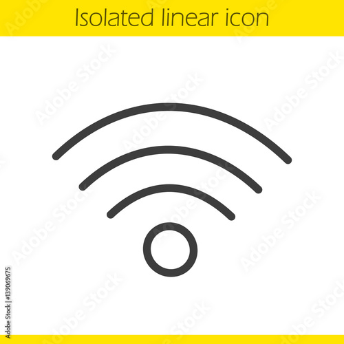 Wi fi signal linear icon