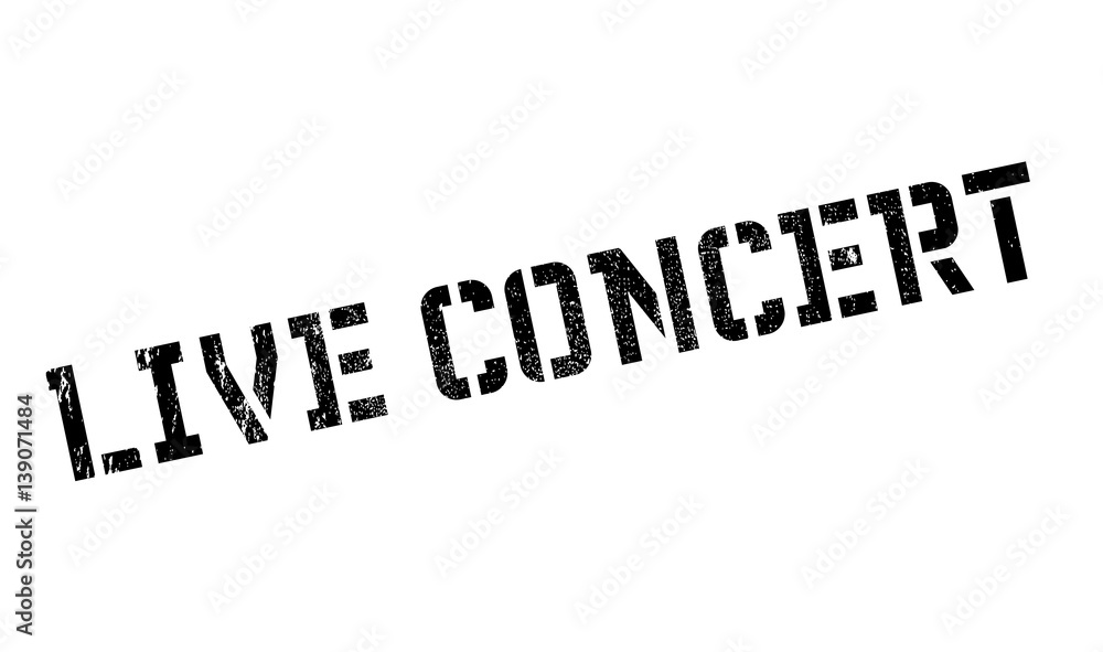 Live Concert rubber stamp. Grunge design with dust scratches. Effects can be easily removed for a clean, crisp look. Color is easily changed. Live Concert rubber stamp. Grunge design with dust scratches. Effects can be easily removed for a clean, crisp look. Color is easily changed.