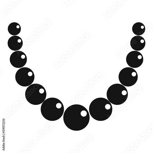 Bead icon, simple style