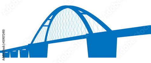Die Fehmarnsundbrücke (in Blau)