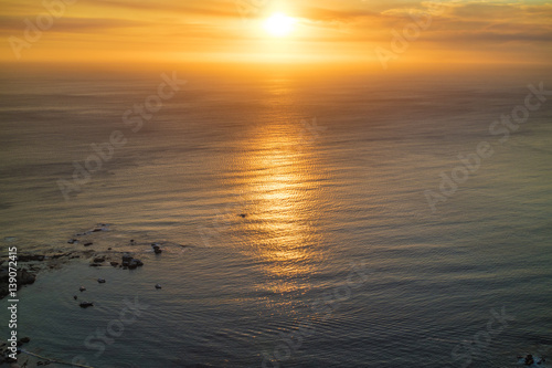 Sunset over ocean