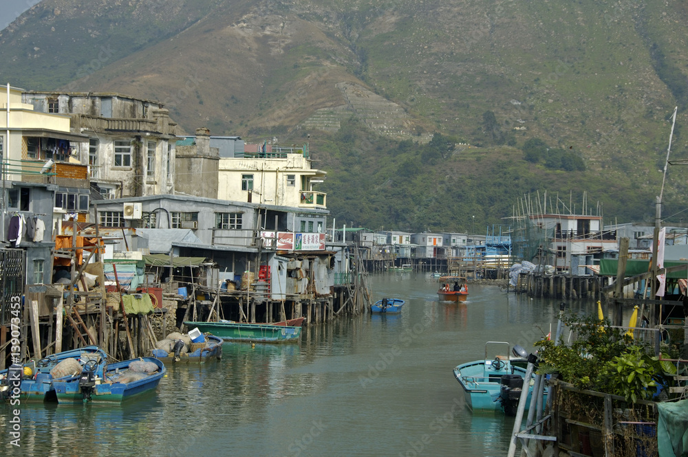 Naklejka premium traditional village Tai O near Hongkong