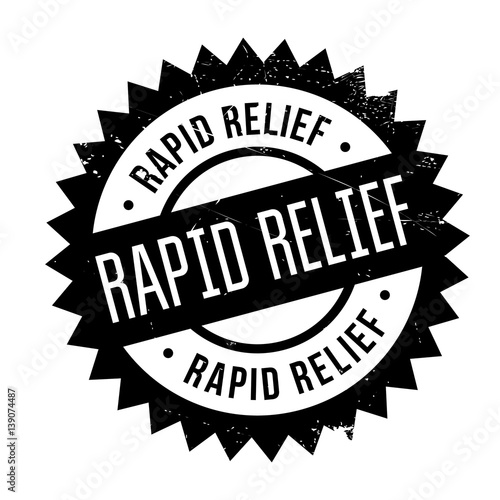 Rapid Relief rubber stamp. Grunge design with dust scratches. Effects can be easily removed for a clean, crisp look. Color is easily changed.
