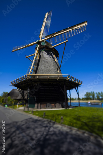 Dutch windmill in netherlands