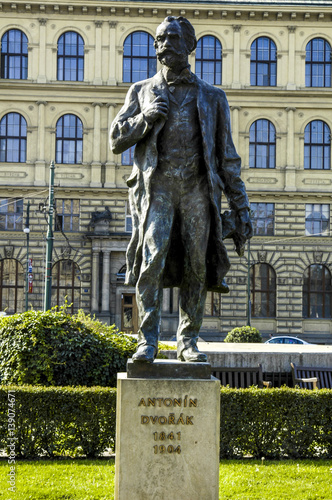 Prague, statue of Antonin Dvorak (1841-1904), Czech Republic photo