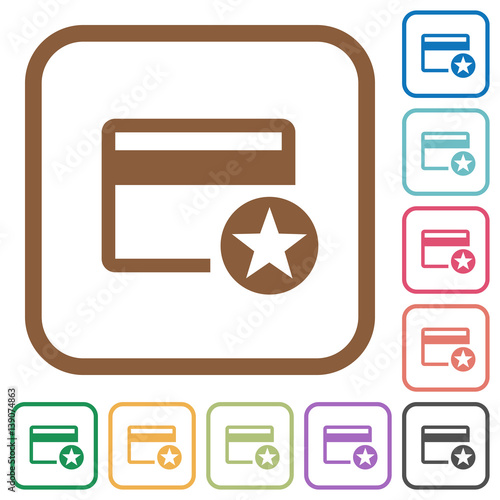 Primary credit card simple icons