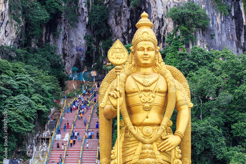 Batu Caves statue and entrance in Kuala Lumpur, Malaysia