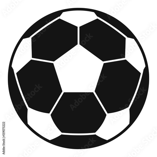 Football soccer ball icon  simple style