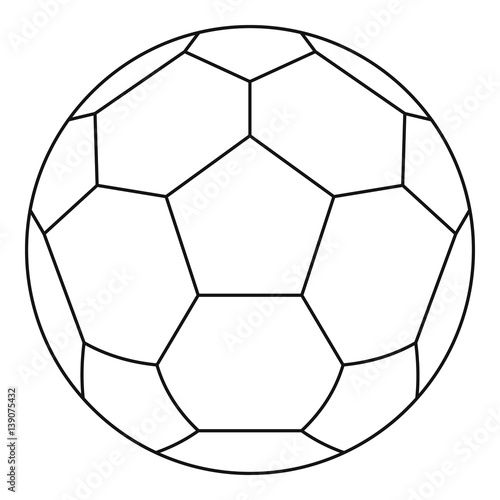 Soccer ball icon, outline style