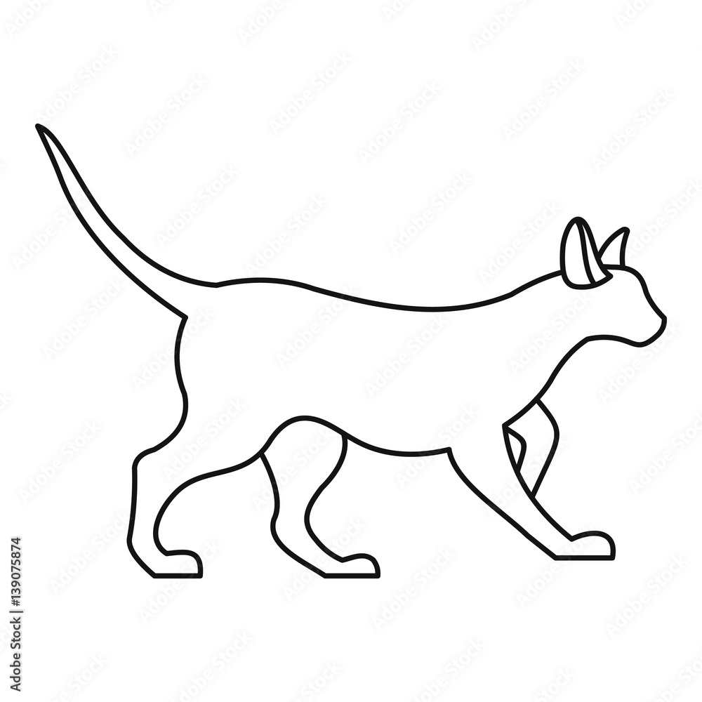 Cat icon, outline style Cat icon, outline style