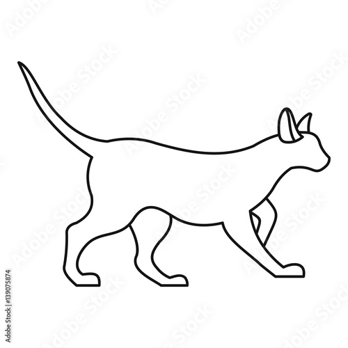 Cat icon  outline style