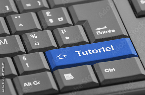 Touche tutoriel bleu
