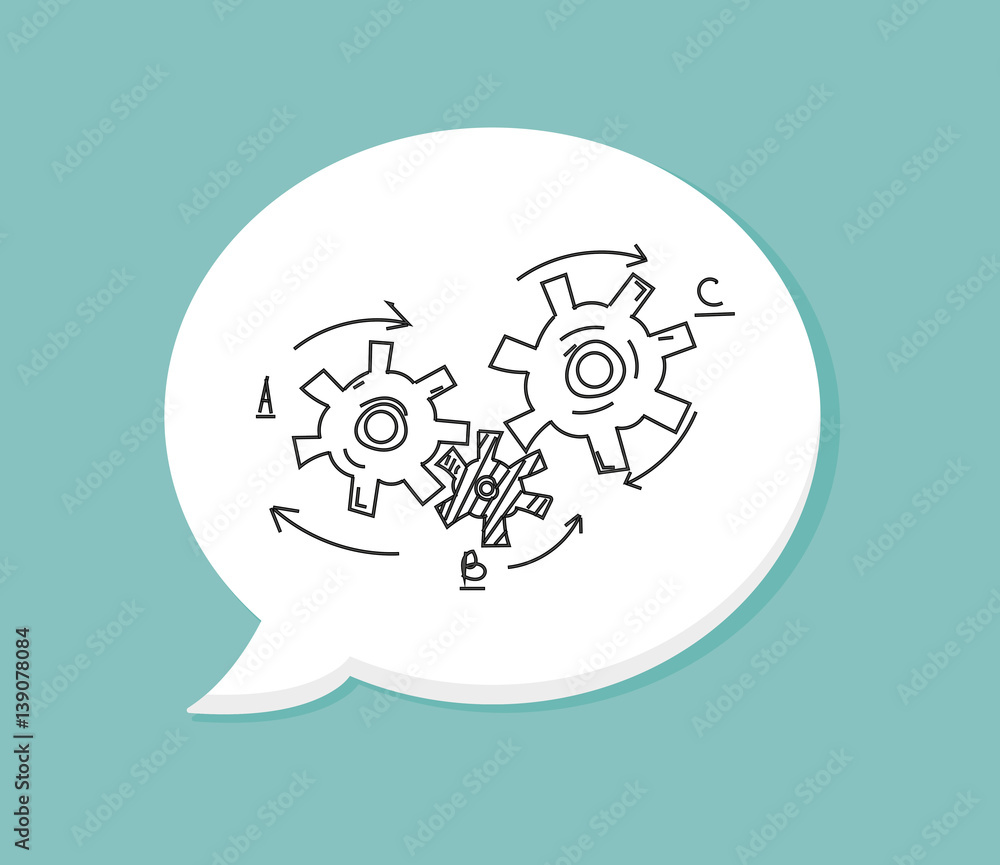 Obraz premium Gears symbol. Concept of motion and mechanics