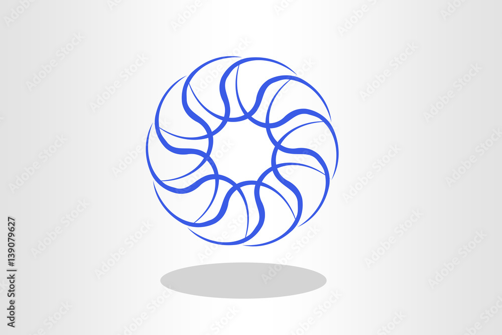 Illustration of blue decorative design Illustration of blue decorative design