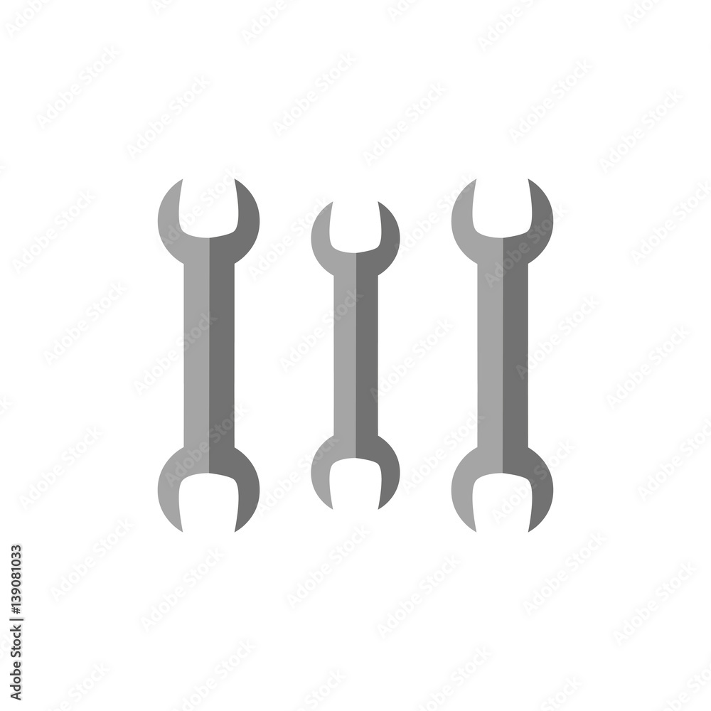 Wrench icon in trendy flat style. Wrench icon in trendy flat style.