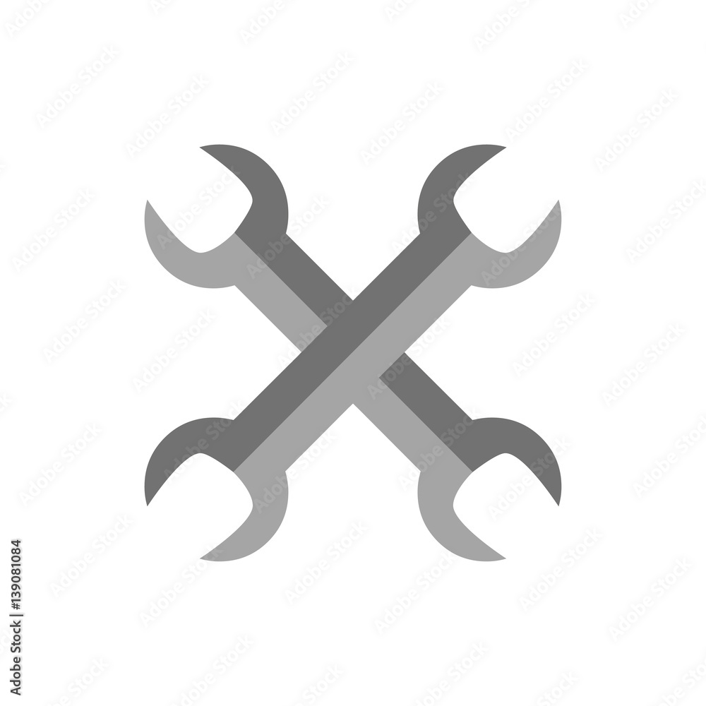 Wrench icon in trendy flat style. Wrench icon in trendy flat style.