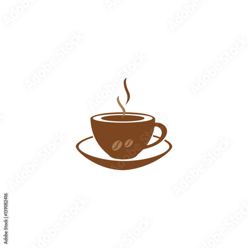 sketch of coffee cup  stylized vector icon
