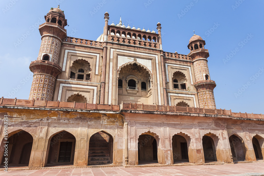 Tomb of Safdarjung in New Delhi, India. It was built in 1754 in the late Mughal Empire style.