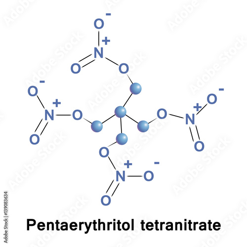Pentaerythritol tetranitrate is the nitrate ester of pentaerythritol. Penta refers to the five carbon atoms of the neopentane skeleton.