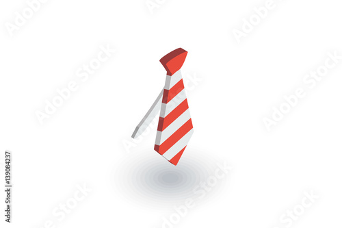tie isometric flat icon. 3d vector colorful illustration. Pictogram isolated on white background