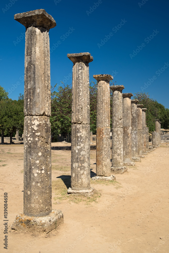 Palästra,  Antikes Olympia, Peloponnes, Griechenland., 17021.jpg