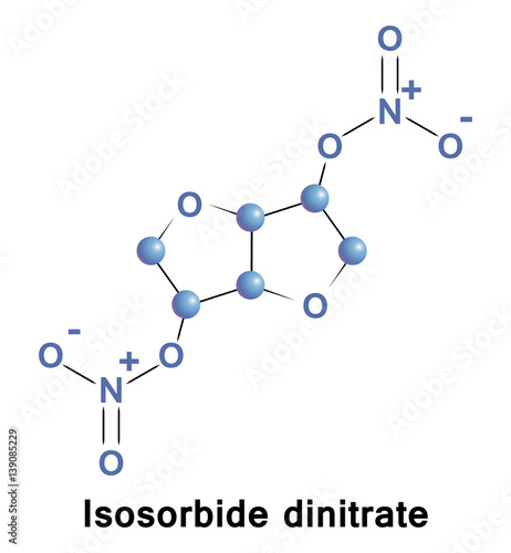 Isosorbide dinitrate, ISDN, is a medication used for heart failure, esophageal spasms, and to treat and prevent chest pain from not enough blood flow to the heart.