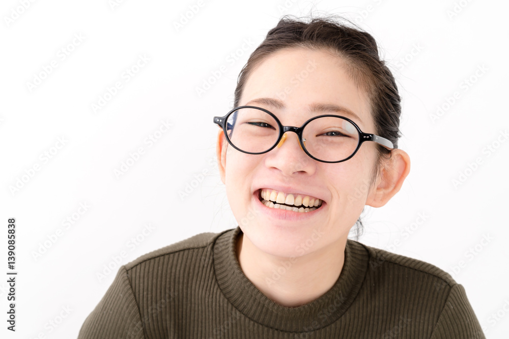 Fototapeta premium 眼鏡の女性