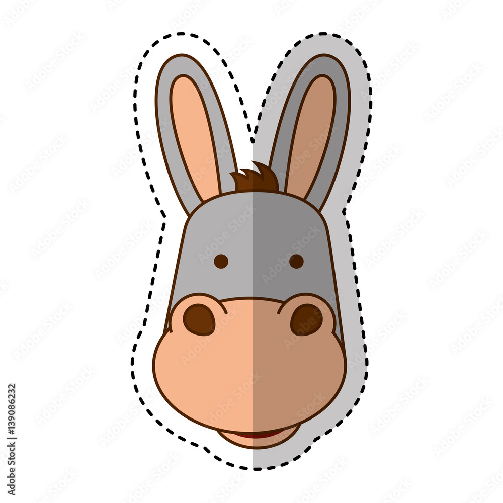Obraz premium cute mule manger character vector illustration design