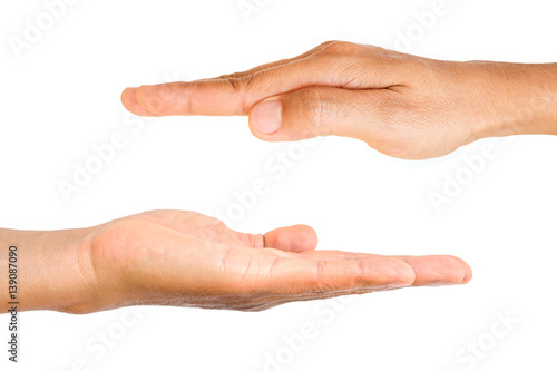 empty hand holding