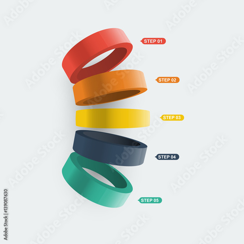 graphic steps of business infographics, vector illustration  