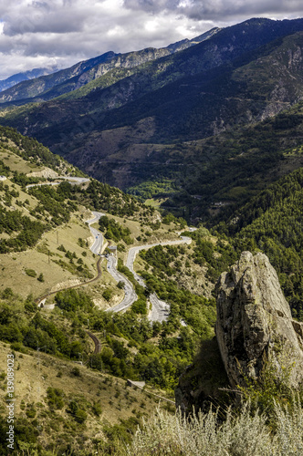 Pyrenees, winding road, France