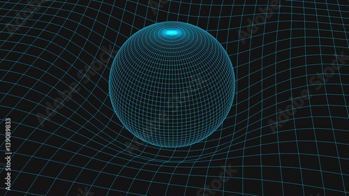 Animation illustrating the physical force of Gravity.