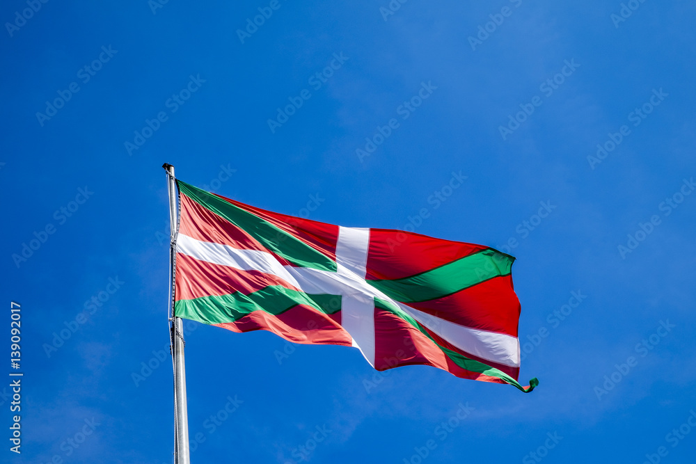 Basque Country flag in Mundaca Spain