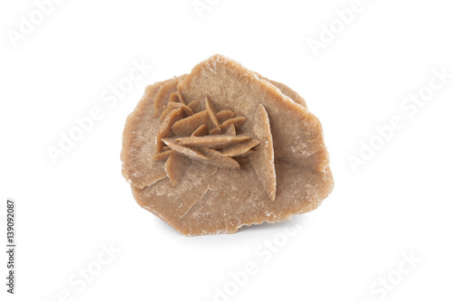 Quadro em tela mineral desert rose in white background