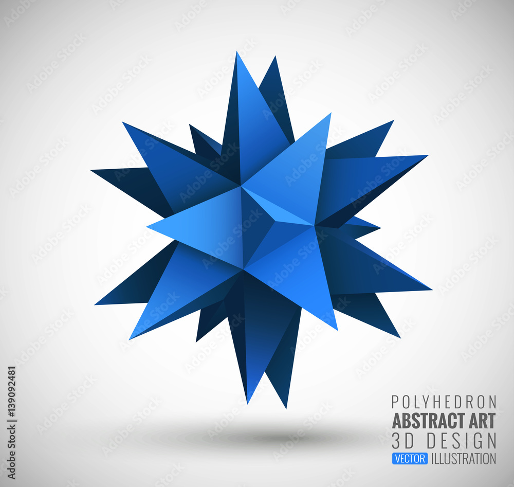 Abstract explosion. Vector polyhedron. Abstract explosion. Vector polyhedron.