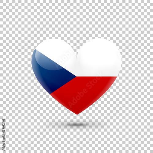 Czech Flag Heart Icon