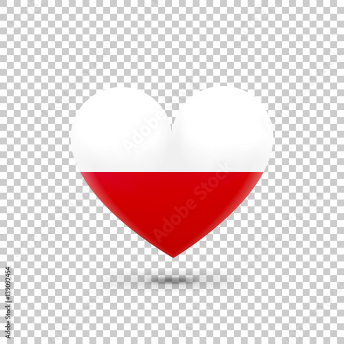 Polish Flag Heart Icon