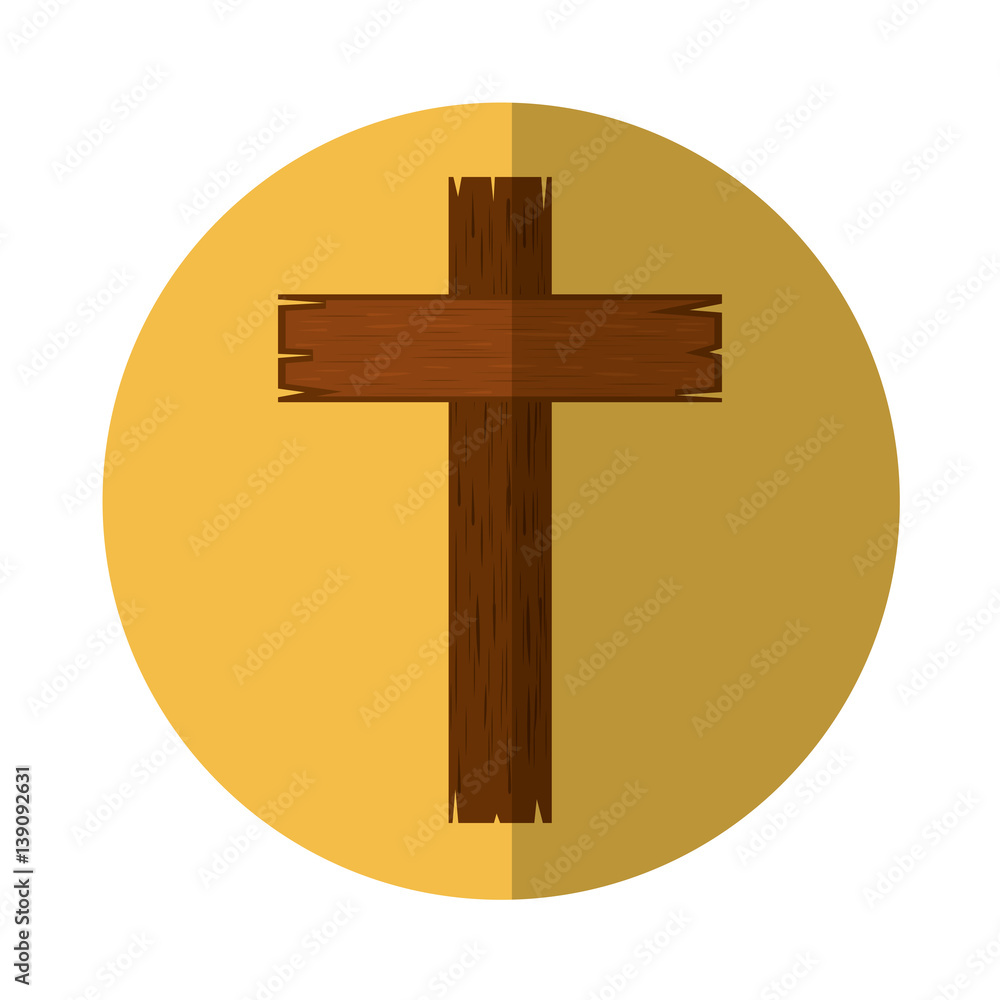 wooden cross religious icon vector illustration design wooden cross religious icon vector illustration design