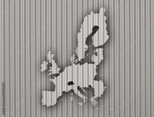 Karte der EU auf Wellbelch
