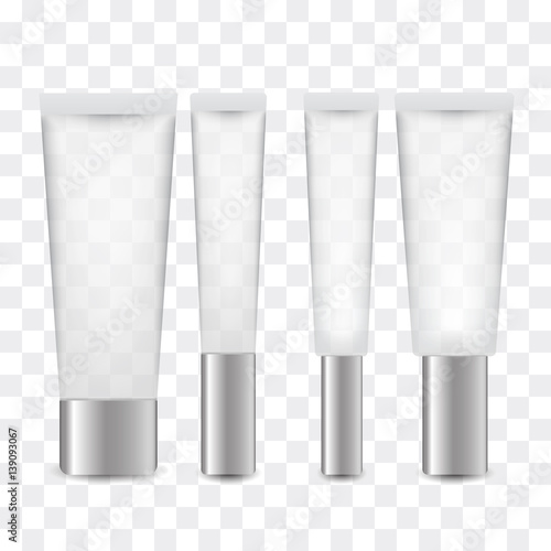 Luxury cosmetic bottle set with isolated background